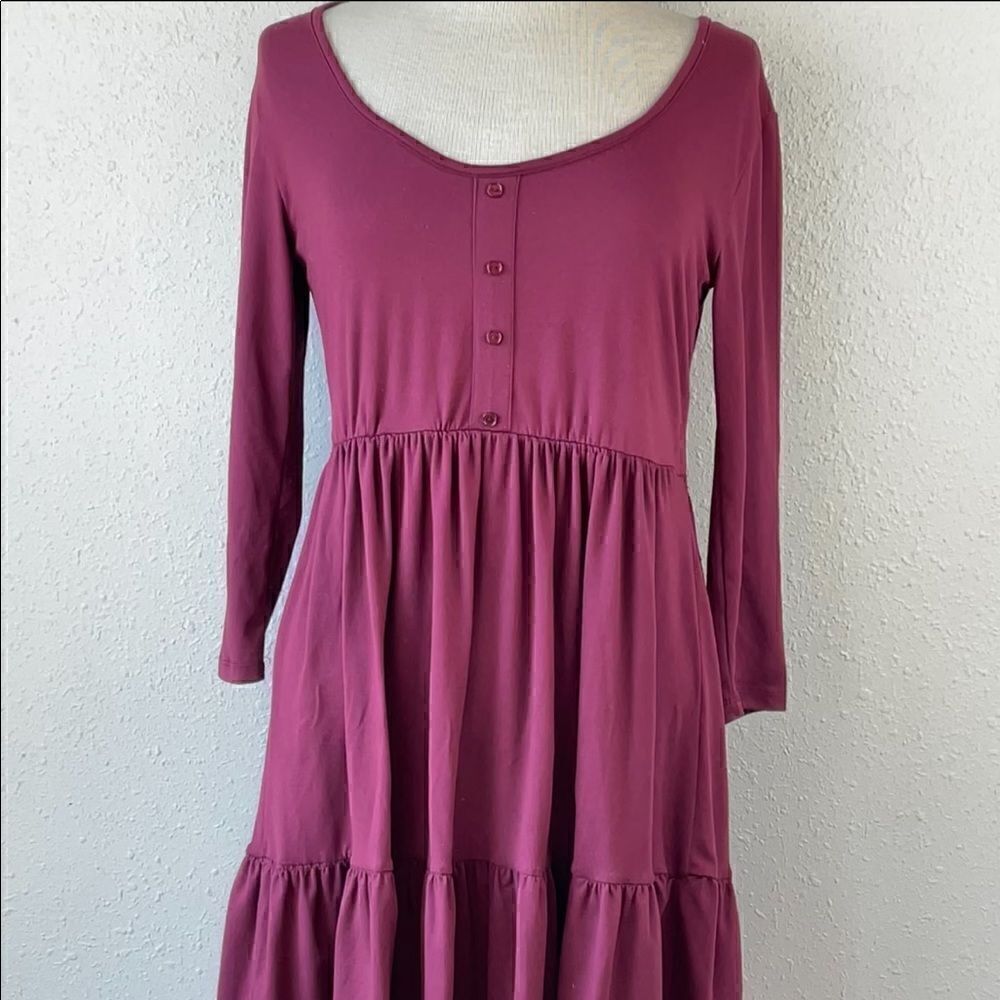 Pre-Loved Justify Womens Maaroon 3/4 Sleeve Dress Size S